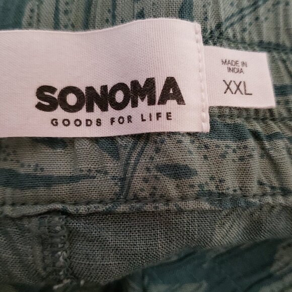 NEW Sonoma XXL Shorts Women's Green Floral Tropical Pull On Pockets Rayon 2X - Picture 4 of 6